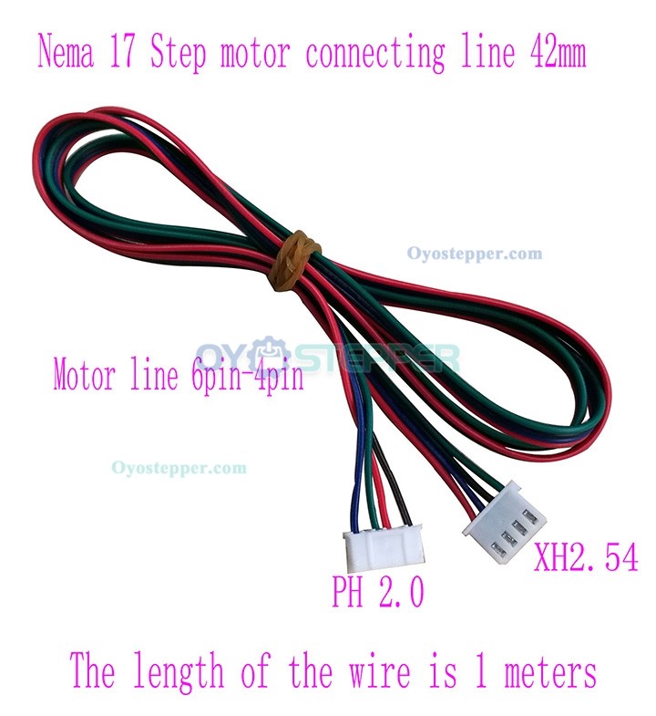OUKEDA XH2.54 Terminal Wire NEMA 17 Stepper Motor Extenstion Connection Cable PH2.0-XH2.54